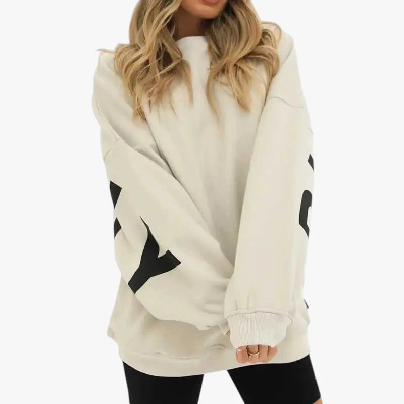 Dame Oversized Sweater med Ballonærmer