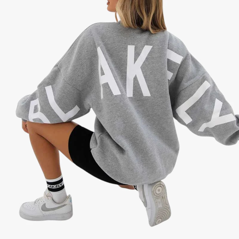 Dame Oversized Sweater med Ballonærmer