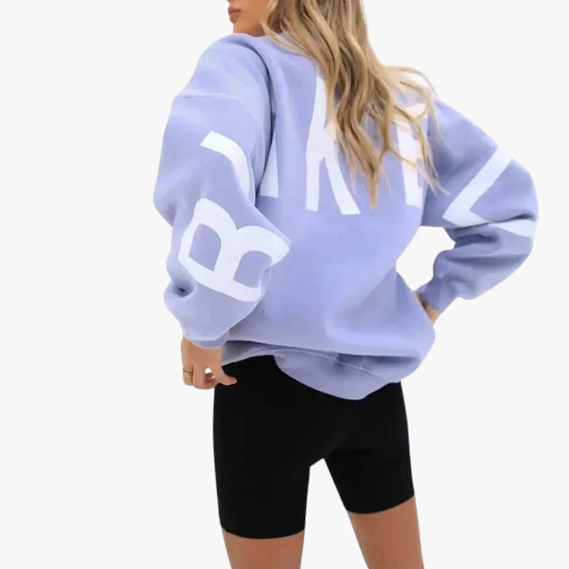 Dame Oversized Sweater med Ballonærmer