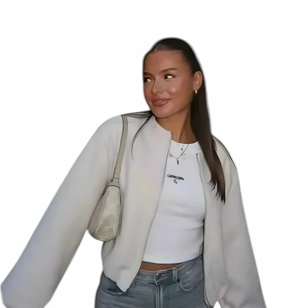 Dame Varm Bomber Jakke med Ballonærmer