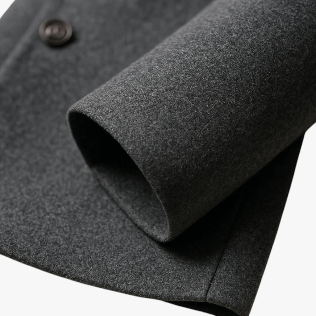 Herre Lang Slim Fit Frakke med For