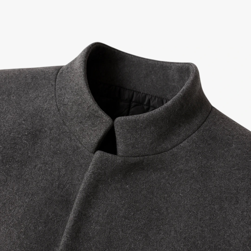 Herre Lang Slim Fit Frakke med For