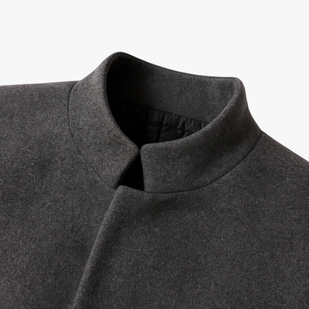 Herre Lang Slim Fit Frakke med For