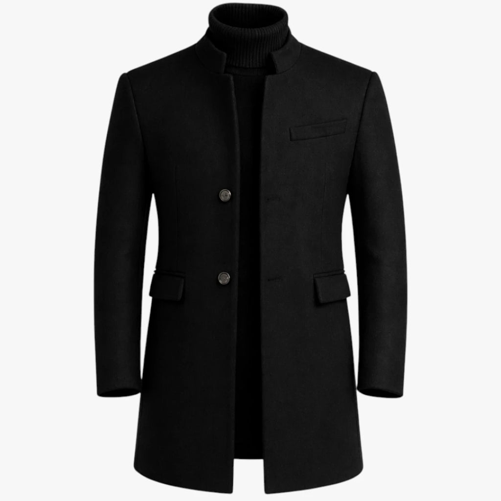 Herre Lang Slim Fit Frakke med For
