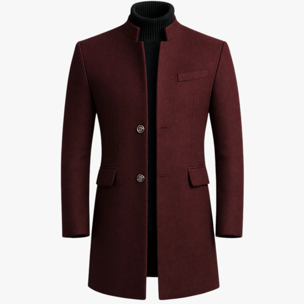 Herre Lang Slim Fit Frakke med For