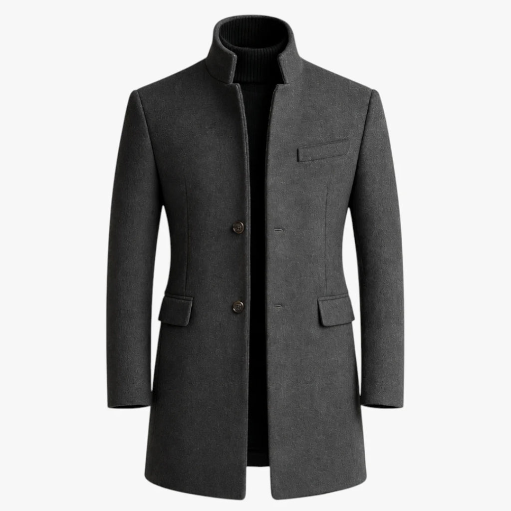 Herre Lang Slim Fit Frakke med For