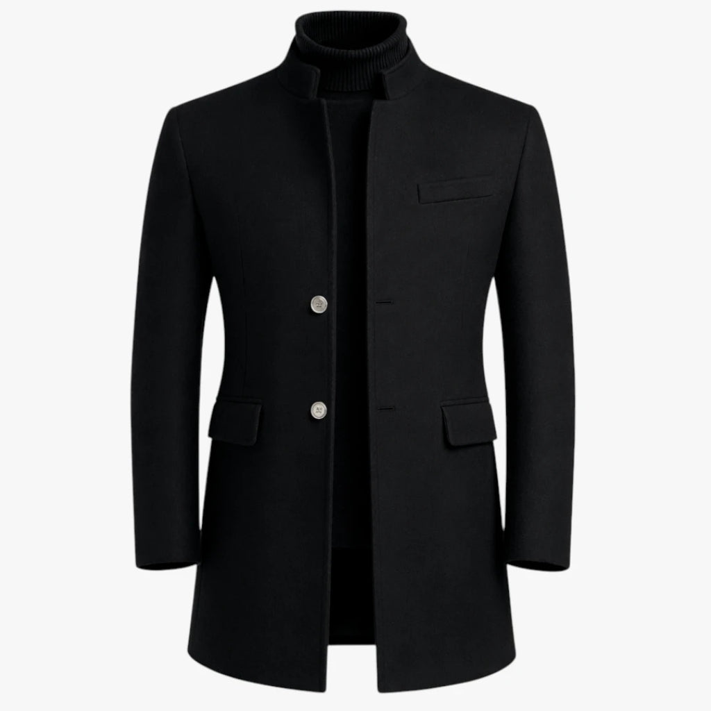 Herre Lang Slim Fit Frakke med For