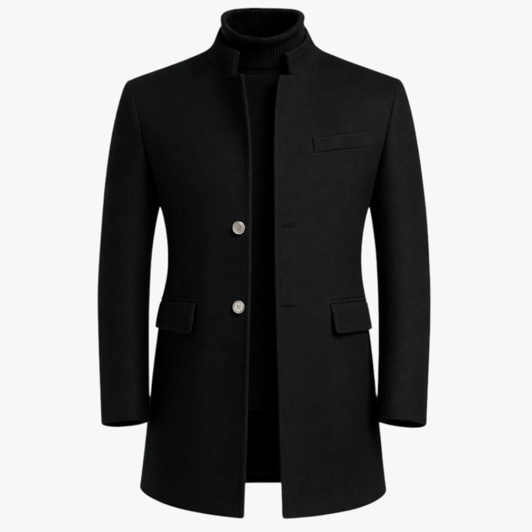 Herre Lang Slim Fit Frakke med For