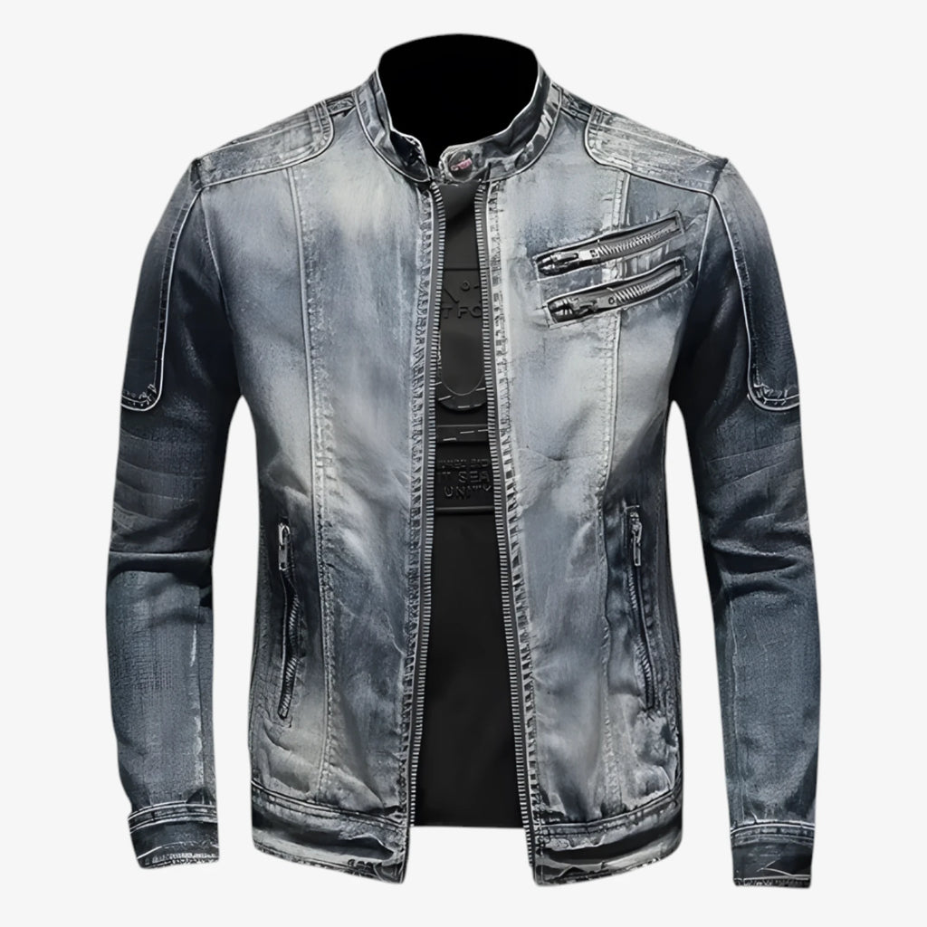 Herre Overgangsjakke Denimjakke med For