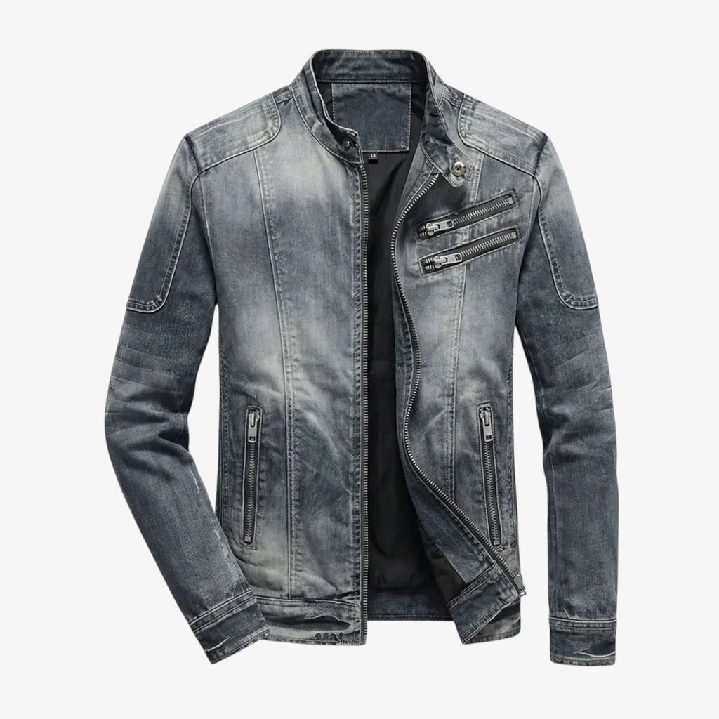 Herre Overgangsjakke Denimjakke med For