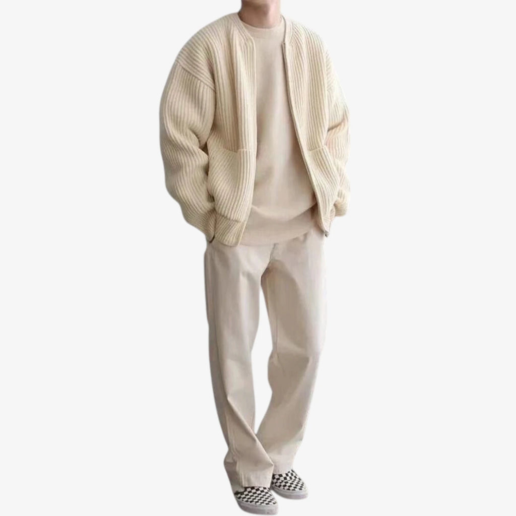 Herre Oversize Slim Fit Jakke med For