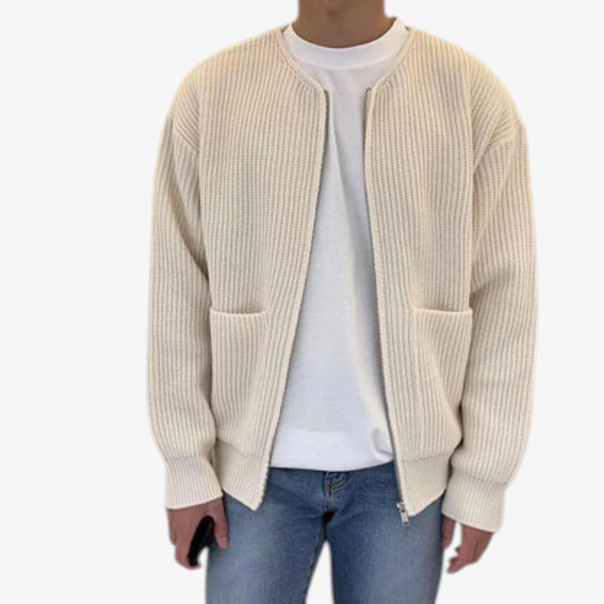 Herre Oversize Slim Fit Jakke med For