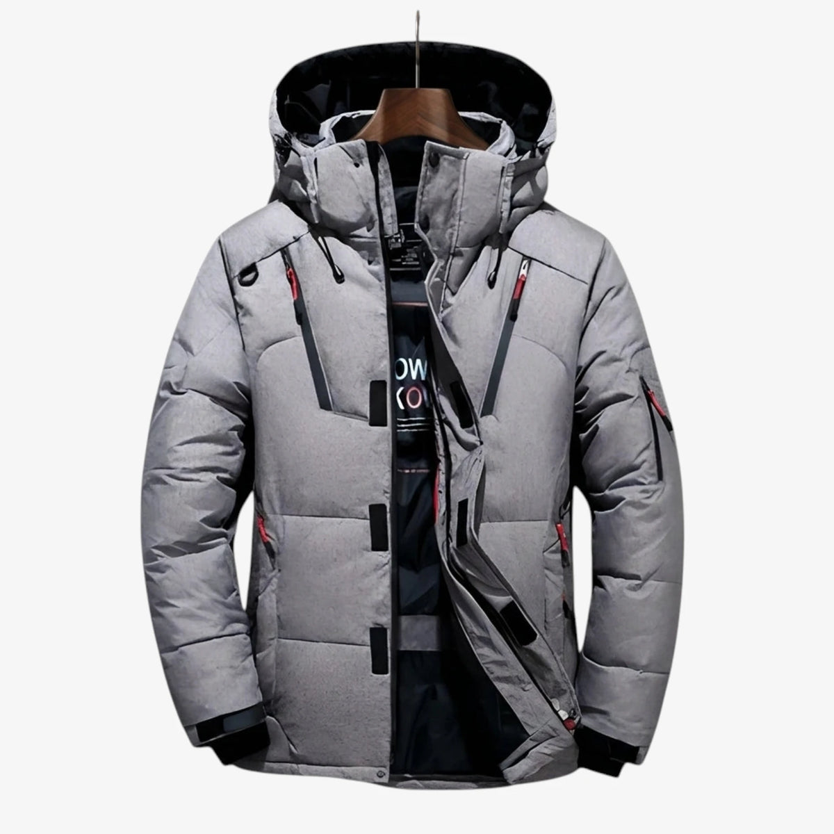 Herre Oversize Varm Vinterjakke med For