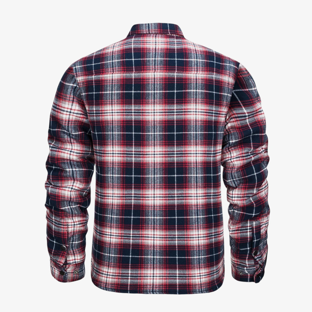 Herre Quiltet Slim Fit Vinterjakke med For