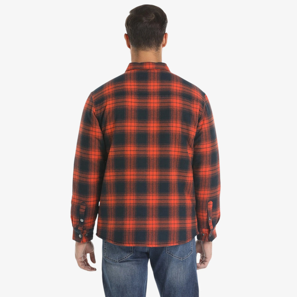 Herre Quiltet Slim Fit Vinterjakke med For
