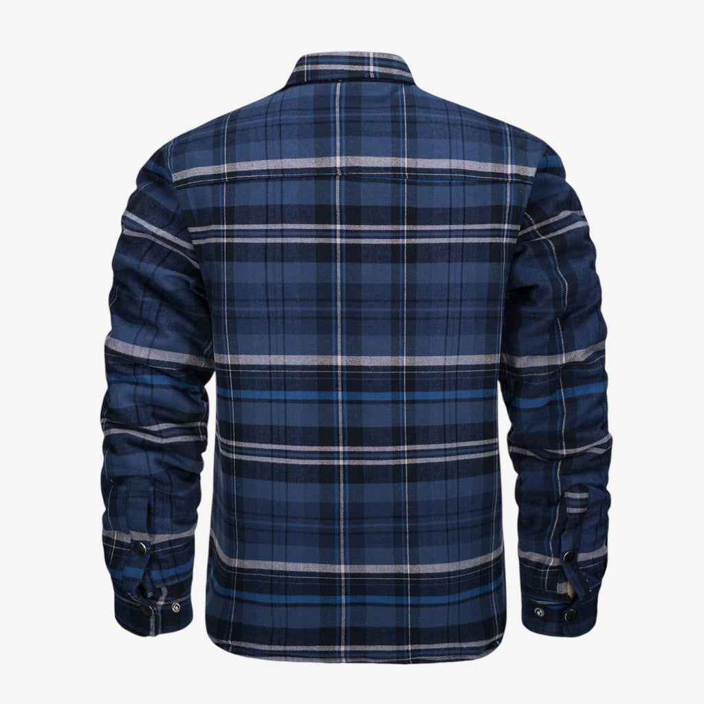 Herre Quiltet Slim Fit Vinterjakke med For