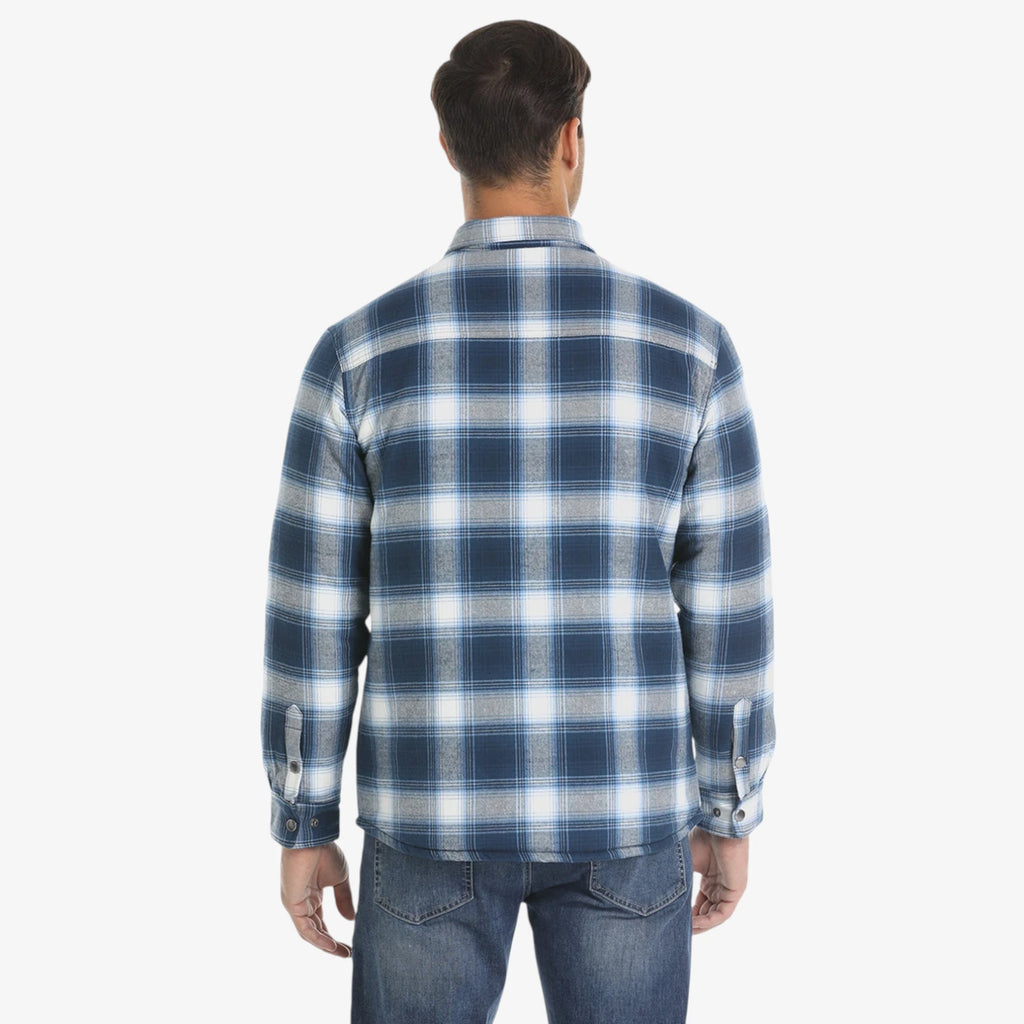 Herre Quiltet Slim Fit Vinterjakke med For