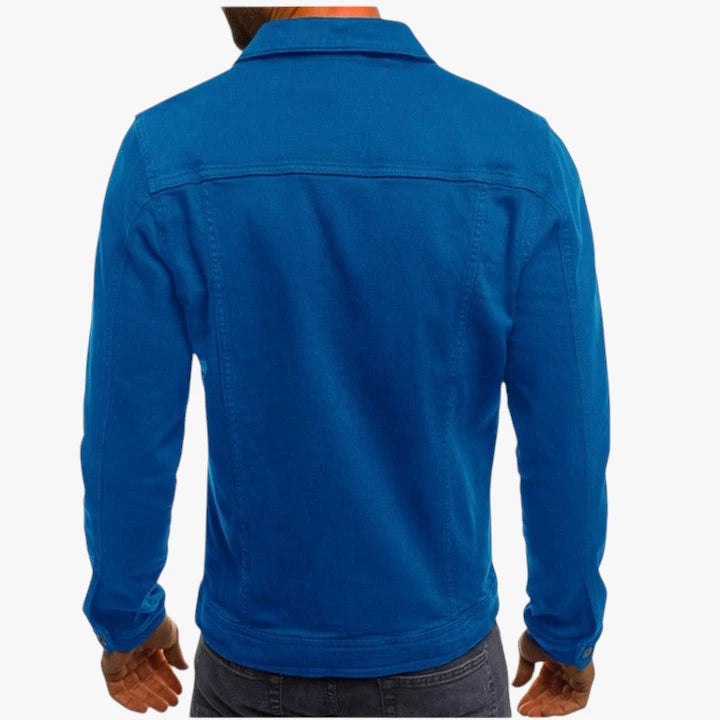 Herre Slim Fit Forårsjakke med Knaplukning