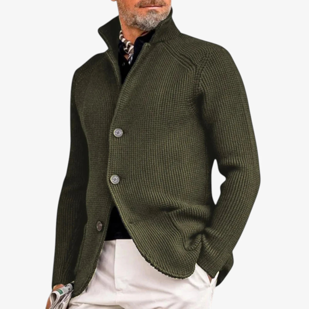 Herre Slim Fit Jakke med For