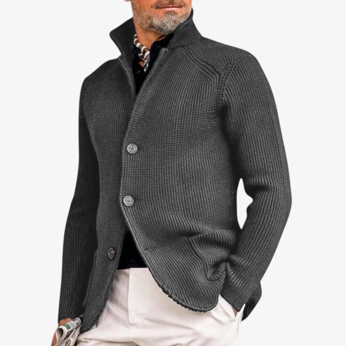 Herre Slim Fit Jakke med For