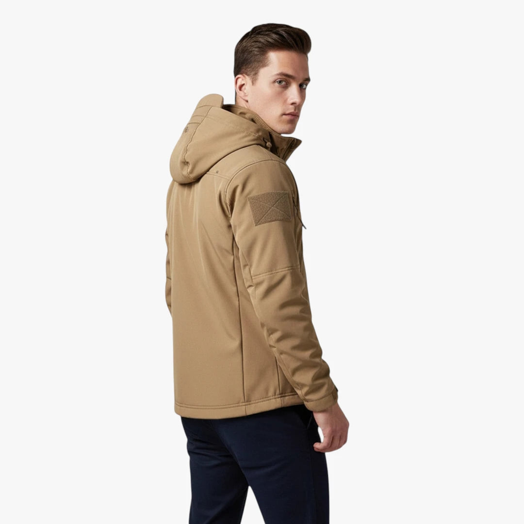 Herre Slim Fit Softshelljakke med Hætte