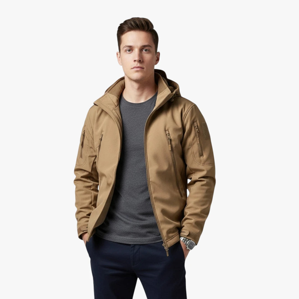 Herre Slim Fit Softshelljakke med Hætte