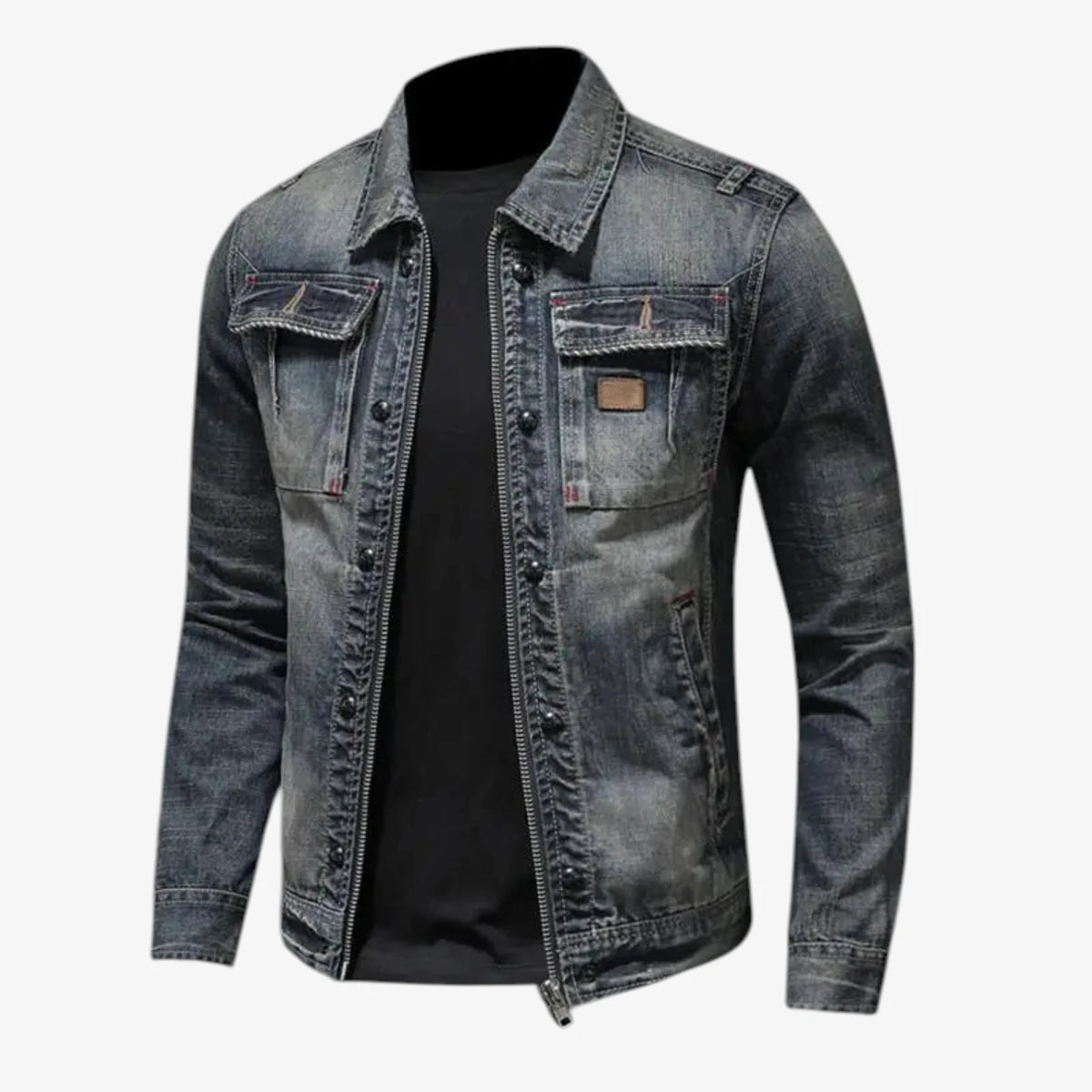 Herre Varm Denimjakke med For