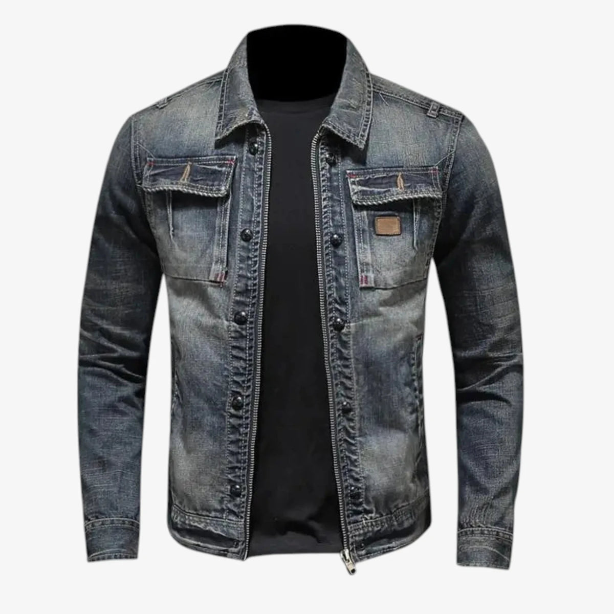 Herre Varm Denimjakke med For