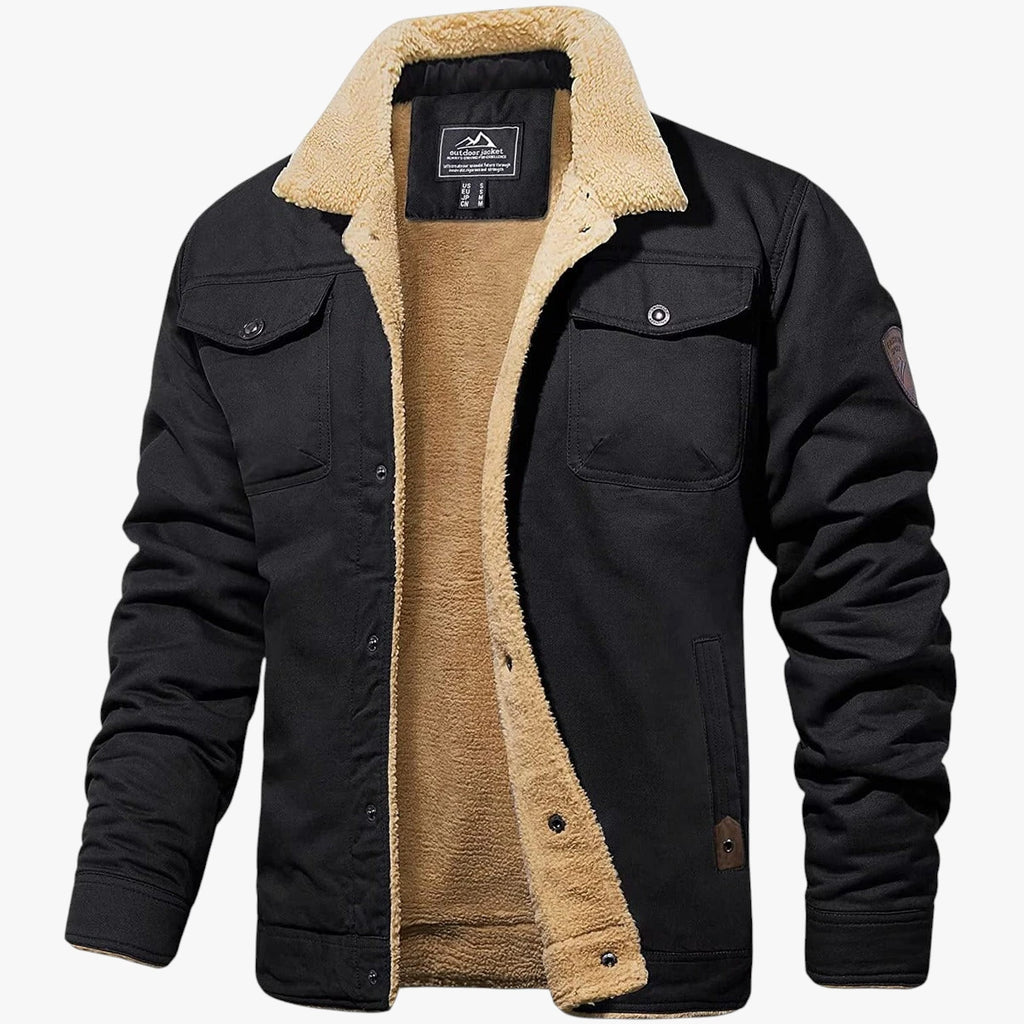 Herre Varm Tyk Jakke med Fleece For