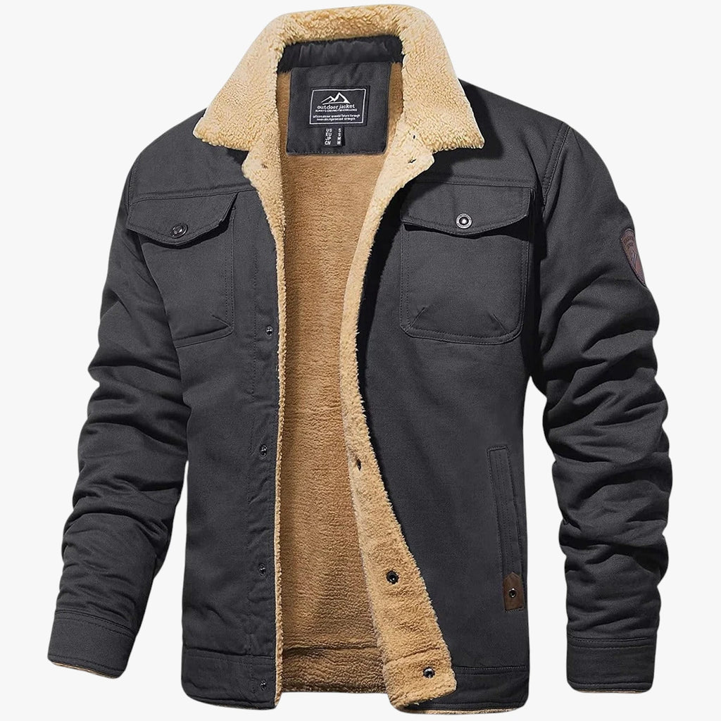 Herre Varm Tyk Jakke med Fleece For