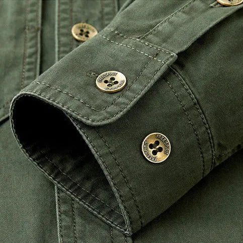 Herre Oversize Overgangsjakke med Knaplukning